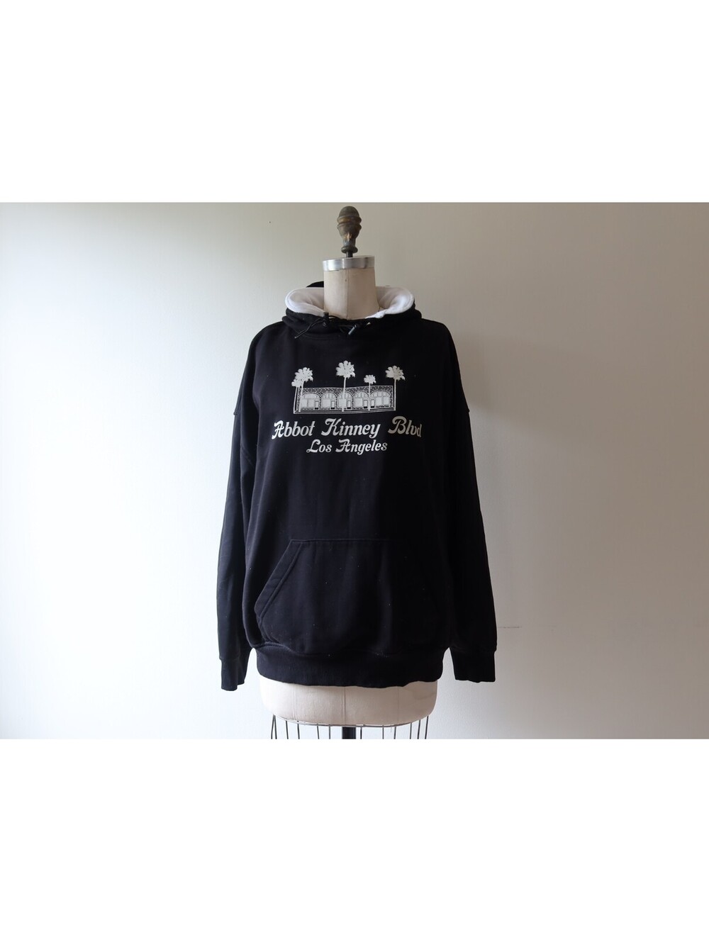 Pacsun Abbott Kinney Blvd Los Angeles Black Graphic Oversized Hoodie Size M